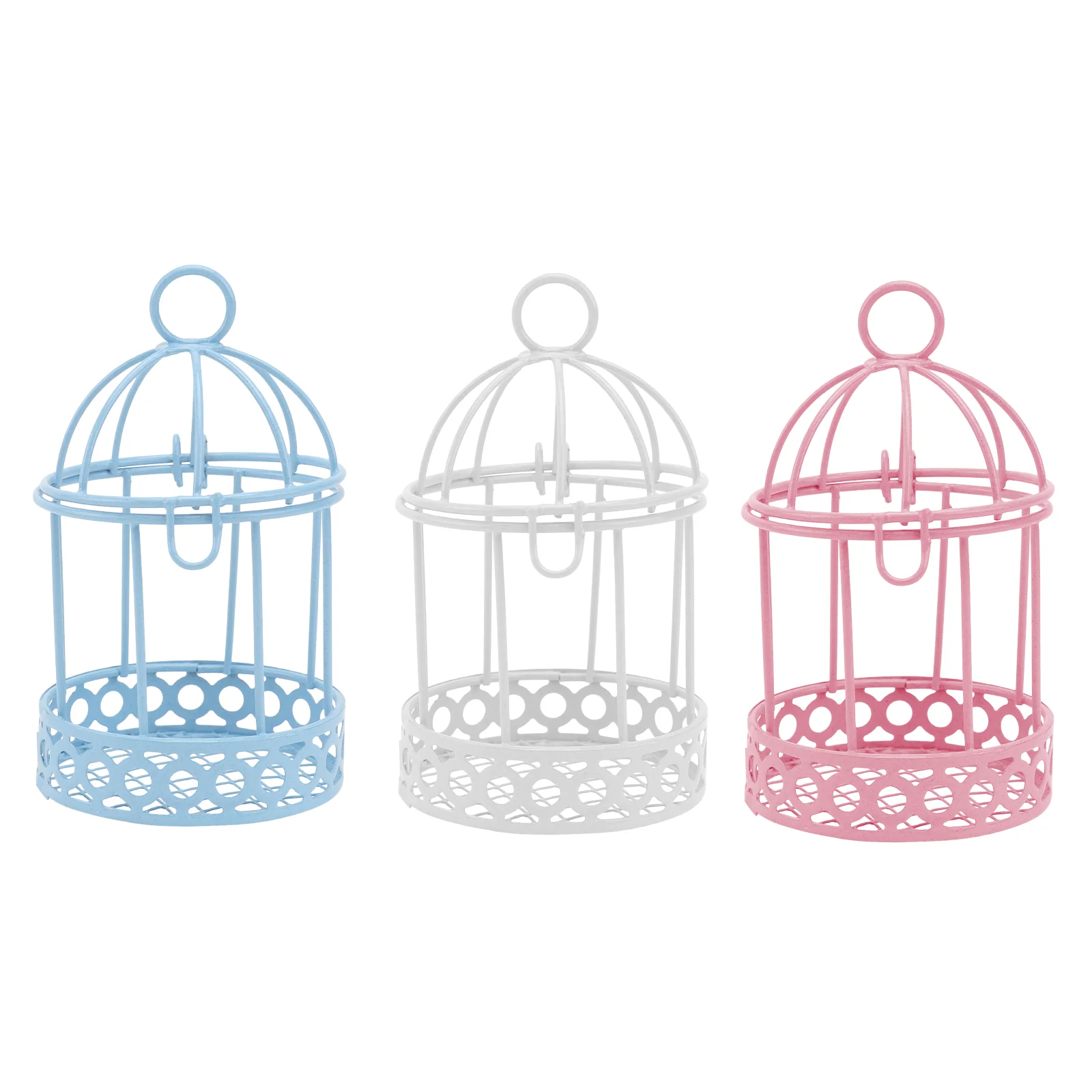 

3 PCS House Decorations Home Mini Birdcage Ornament Tabletop Ornaments Fashion Exquisite