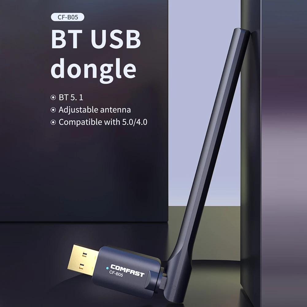 

USB Wireless Dongle Adapter External Bluetooth-compatible 5.1 Receiver DC 5V USB Music Audio Adapter External Receiver