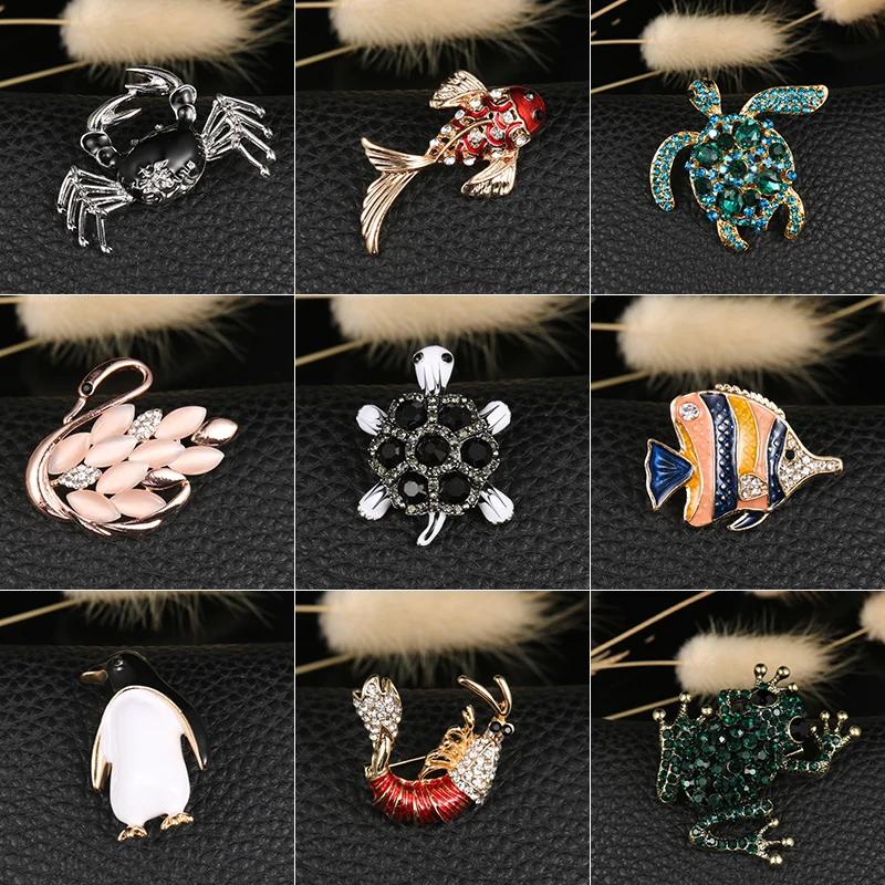 

Marine Life Brooch Personalized Niche Design Ornament Women's Coat Coat Fixed Small Pin Men's Businese Suit Accessories