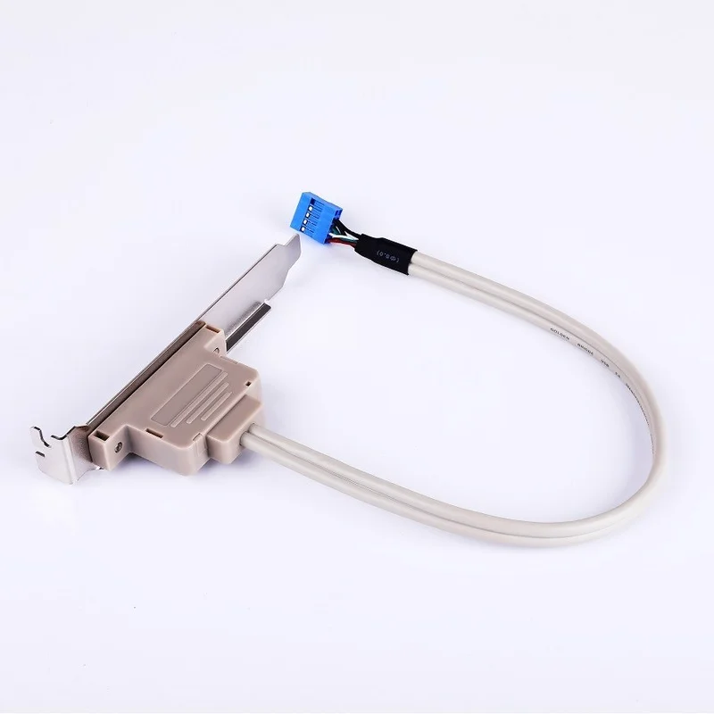 1шт Новейший высококачественный двойной порт USB задний удлинительный кабель материнской платы на рабочем столе ПК корпуса PCI 2.0 заглушка провода.
