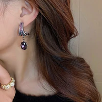 925 silver needle geometric color diamond earrings fashion retro ethnic earrings personality creative temperament women gifts