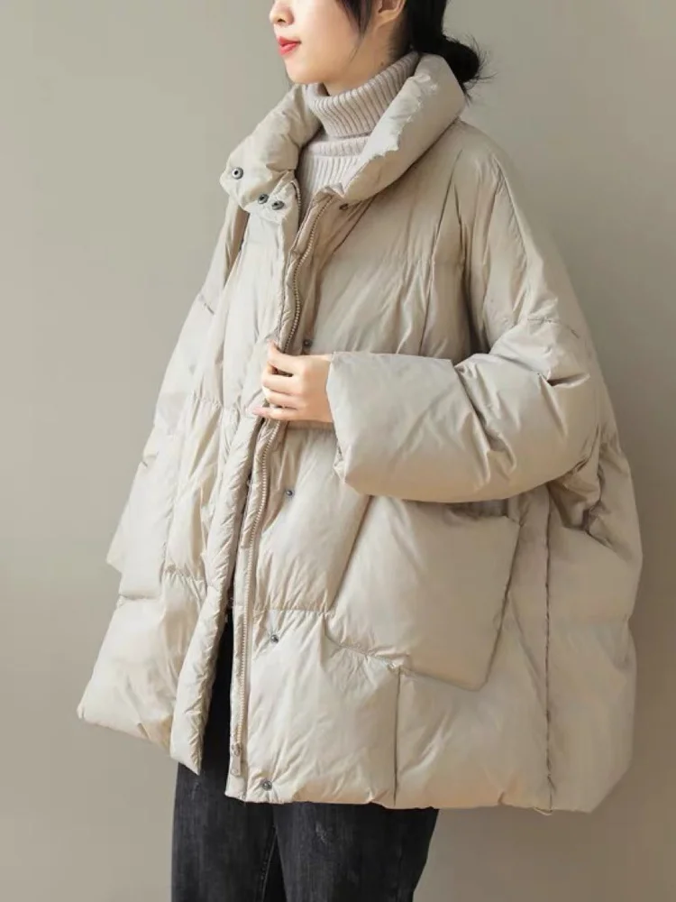 Max LuLu мода 2022 корейский дизайн женские парки на белом утином пуху с карманами