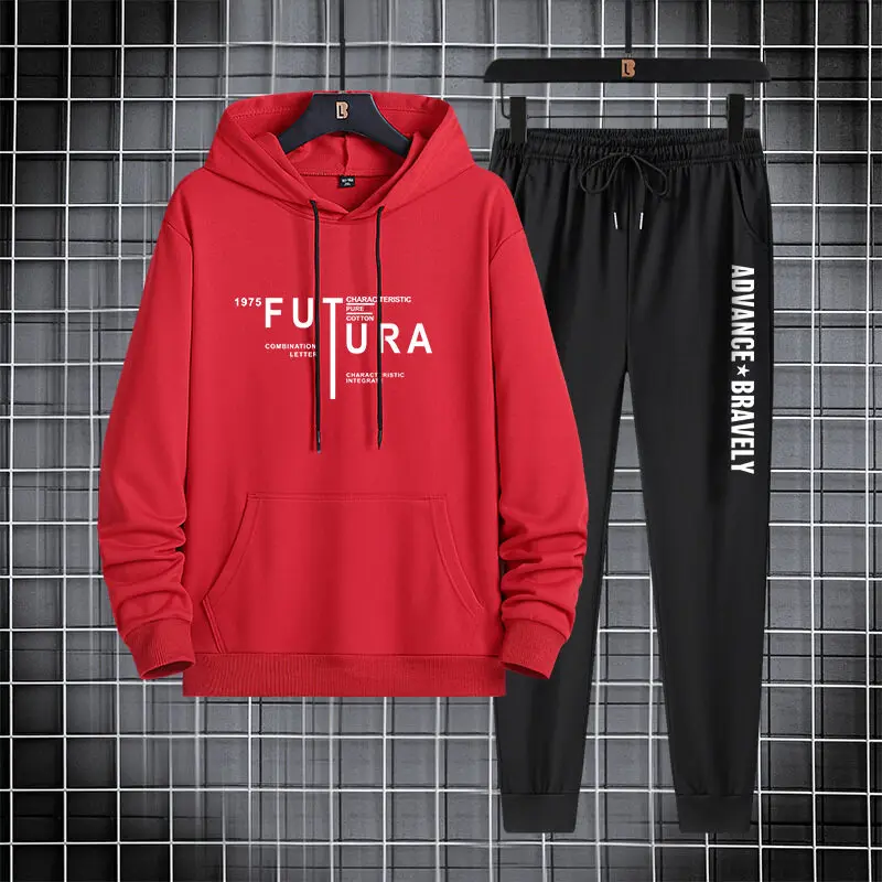 

Suit Men's Thin Artificial Cotton Letter Printing Korean Style Hooded Jacket Drawstring Design Fashionable All-Matching Men's Es