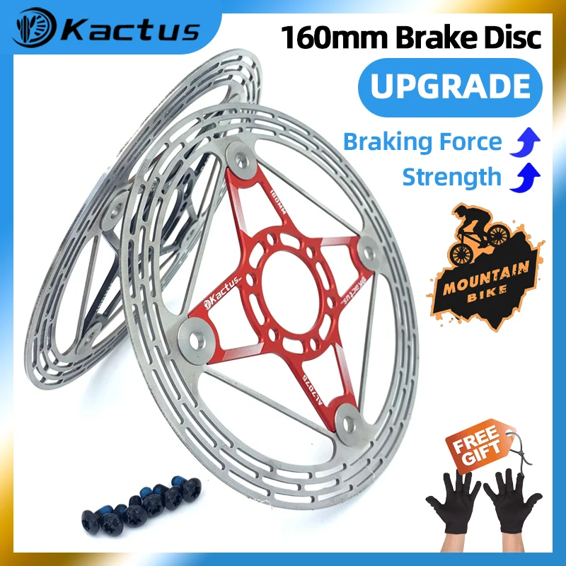 

Kactus Brake Disc MTB 160 Mm Center Lock Hydraulic Brake Rotor Upgraded Powerful 6-Bolts Road Cycling Discs Bicycle Accessories