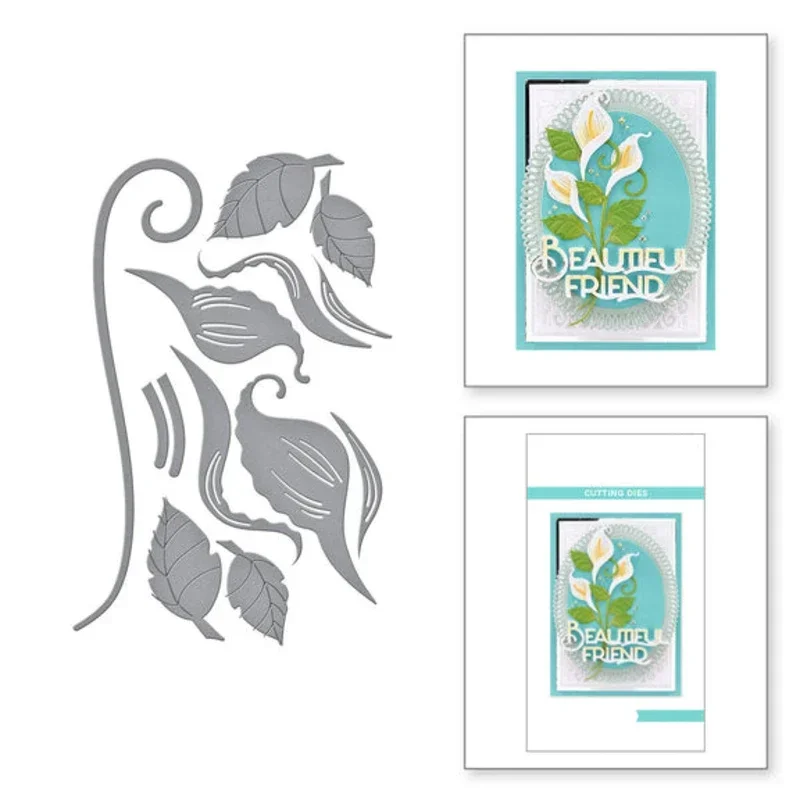 Новинка 2022 растительный цветок лилии стебель узор металлические штампы для