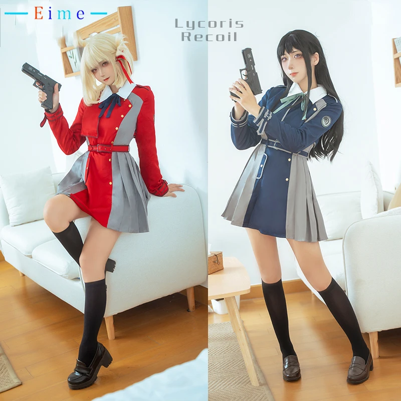 

Аниме Lycoris Recoil Косплей Костюм Inoue Takina nishikier Chisato косплей платье для женщин JK Униформа Хэллоуин костюм на заказ