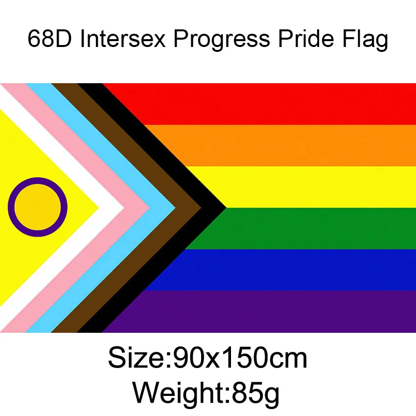 

60x90cm/90x150cm Intersex Progress Pride Flag
