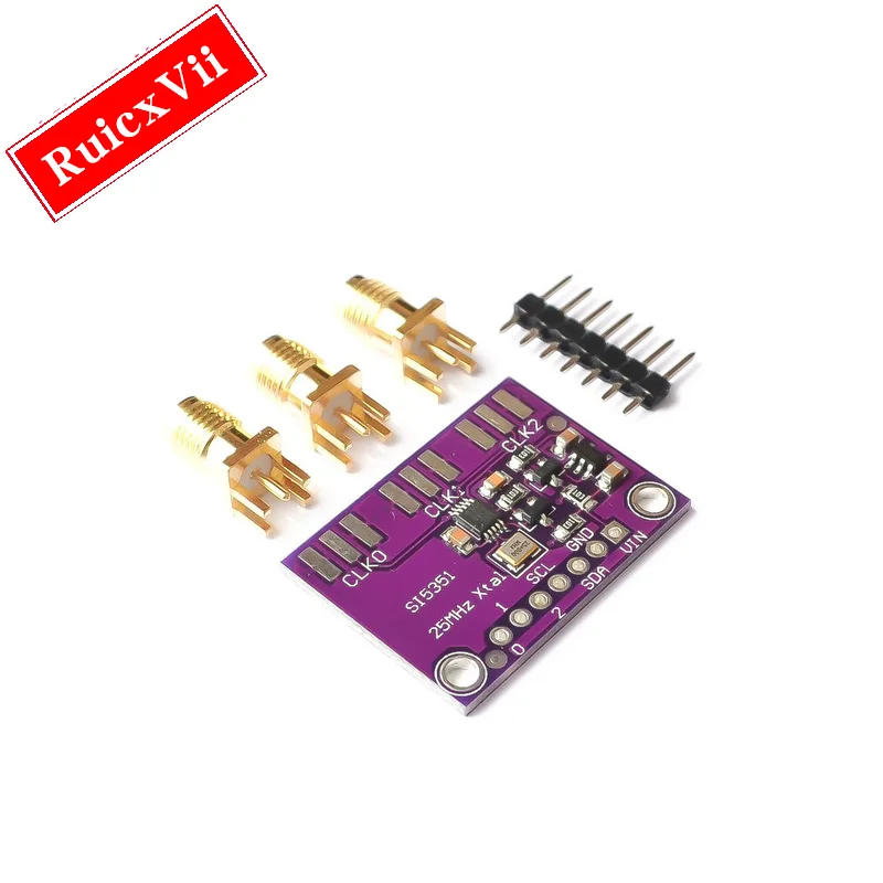 Тактовая плата 3 в-5 В постоянного тока 5351 Si5351A Si5351 I2C, генератор сигналов, модуль, генератор сигналов, часы 8 кГц-160 МГц для Arduino