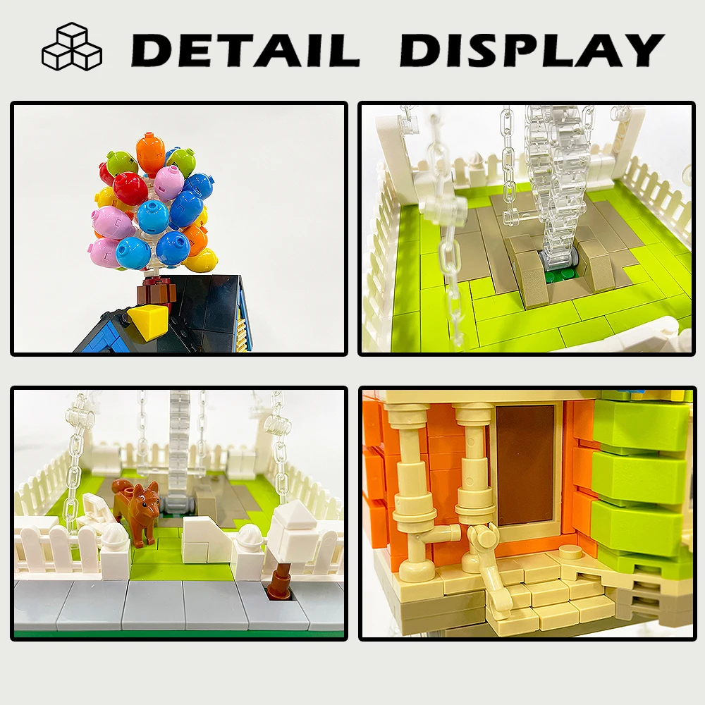 World Tour Flying House MOC Creative Expert Модель Городской Пейзажа Классическая Пленочная Игрушка