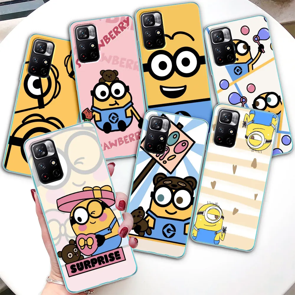 

Funny M-Minionss Cute Cartoon Case for Xiaomi Redmi Note 11 10 9S 9 10S 8 12 Pro Plus 8T 9T 10C 11T 5G 11S 9A 9C TPU Phone Cover