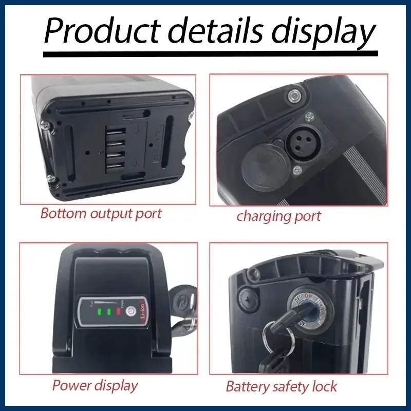 100% Высокое качество 48 В 20 Ач 30 60 ач литиевая батарея Серебряная рыба 500 Вт