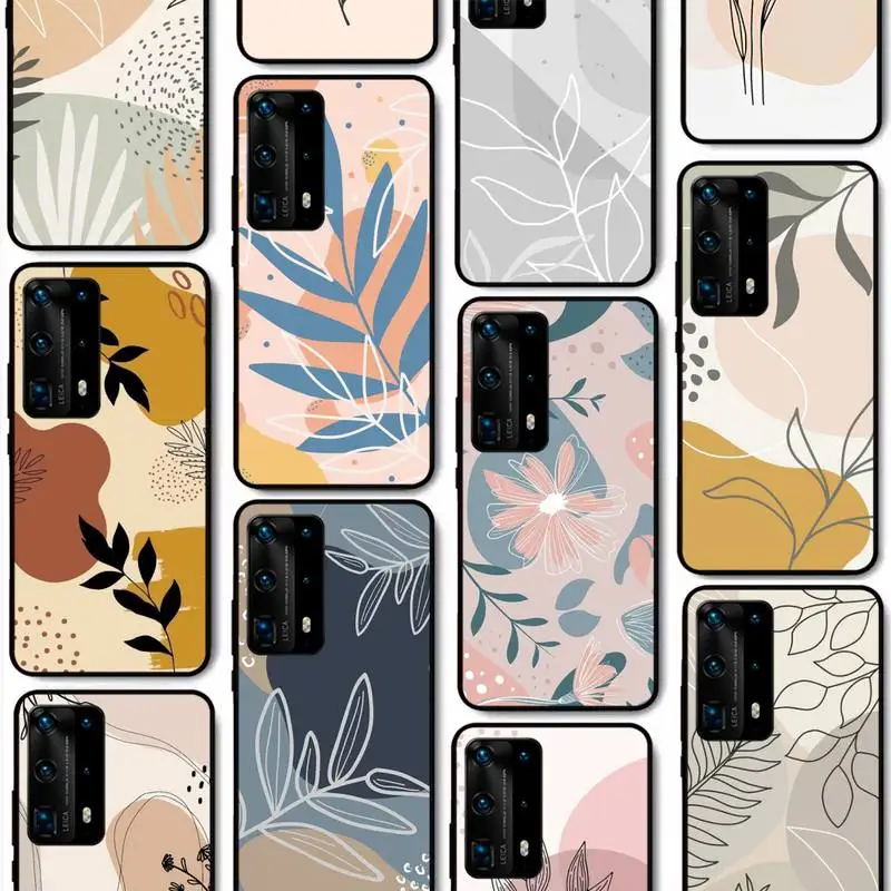 

Abstract Plants Phone Case For Huawei P40 P30 P20 Pro P10 Plus P9 P8 Lite P Smart Cover