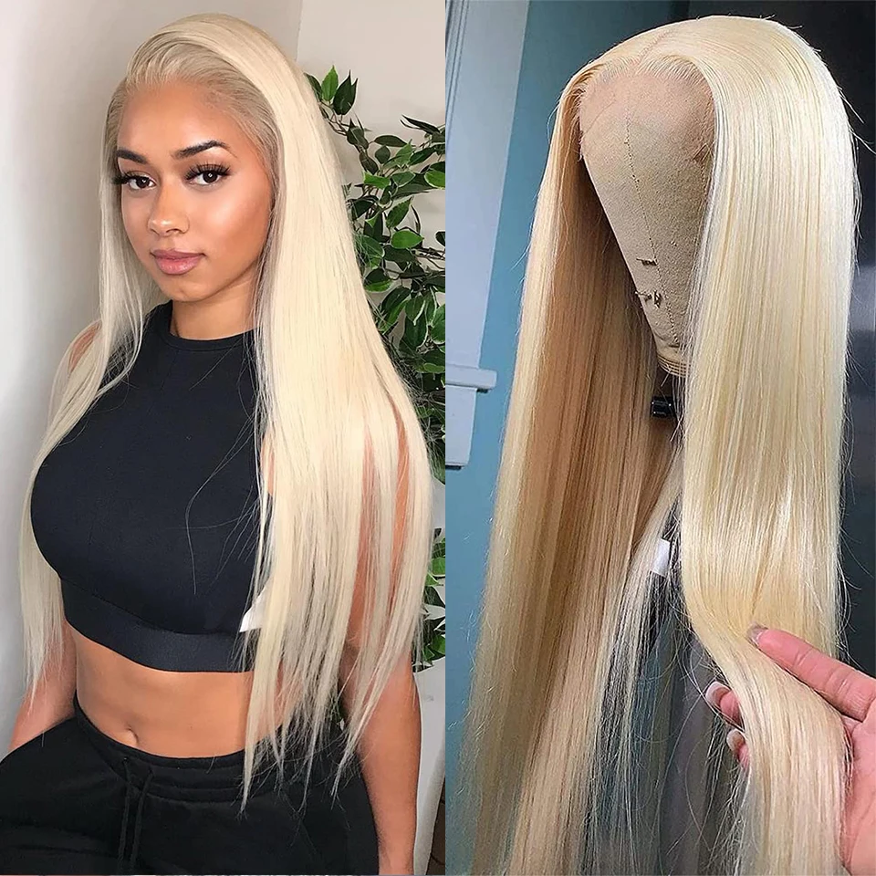38 Inch Blonde 613 Lace Front Wigs 13x6 HD Lace Frontal Straight Human Hair Wigs Pre Plucked with Baby Hair Wig for Black Women