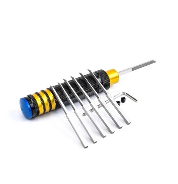 

9Pcs/set Hex Key Wrench Anti-skid Aluminum Alloy Handle Tungsten Steel Blades For Wire Cutting Modeling Hand Tools