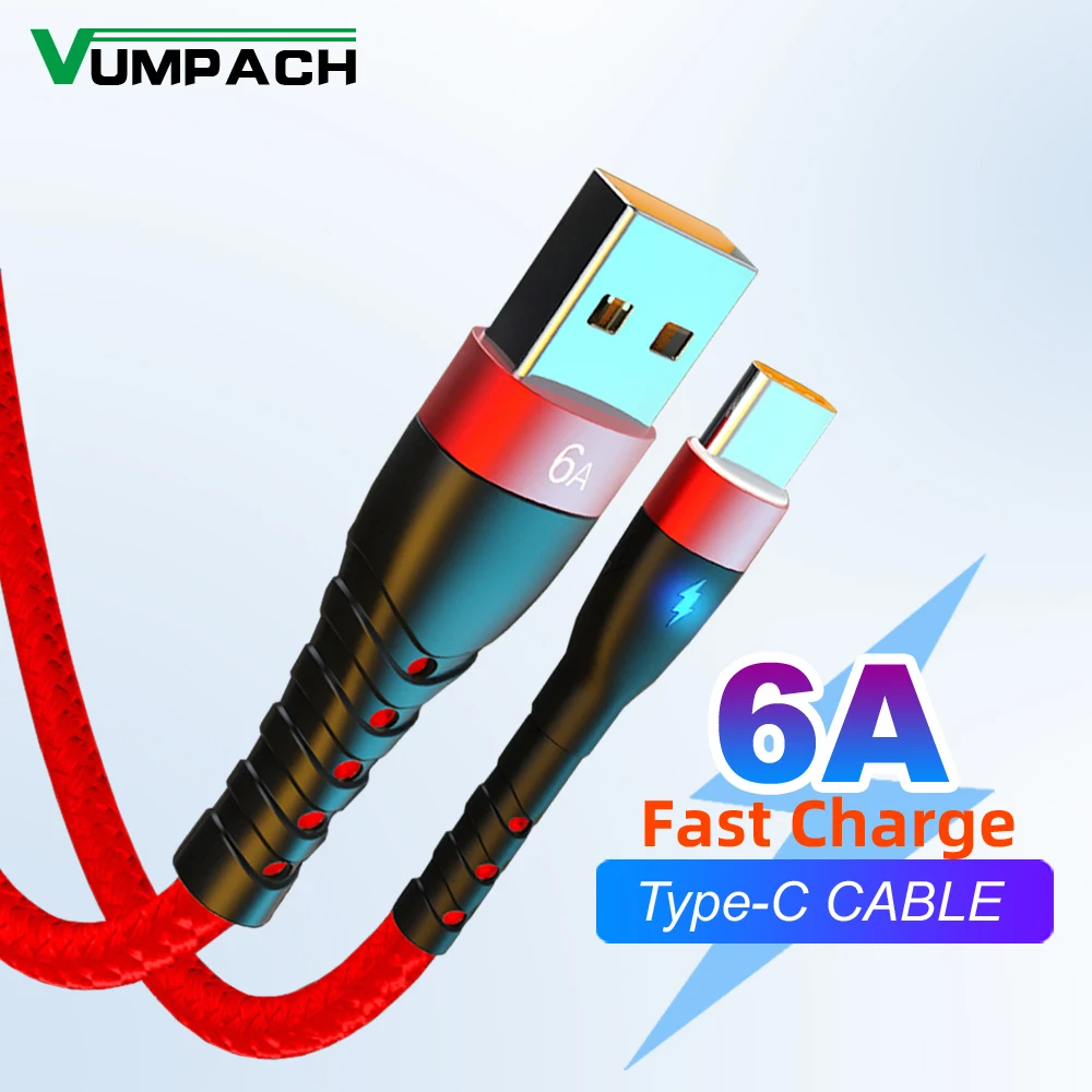 Vumpach-Cable USB tipo C 6A para Huawei P30, P40 Pro, Cable de...