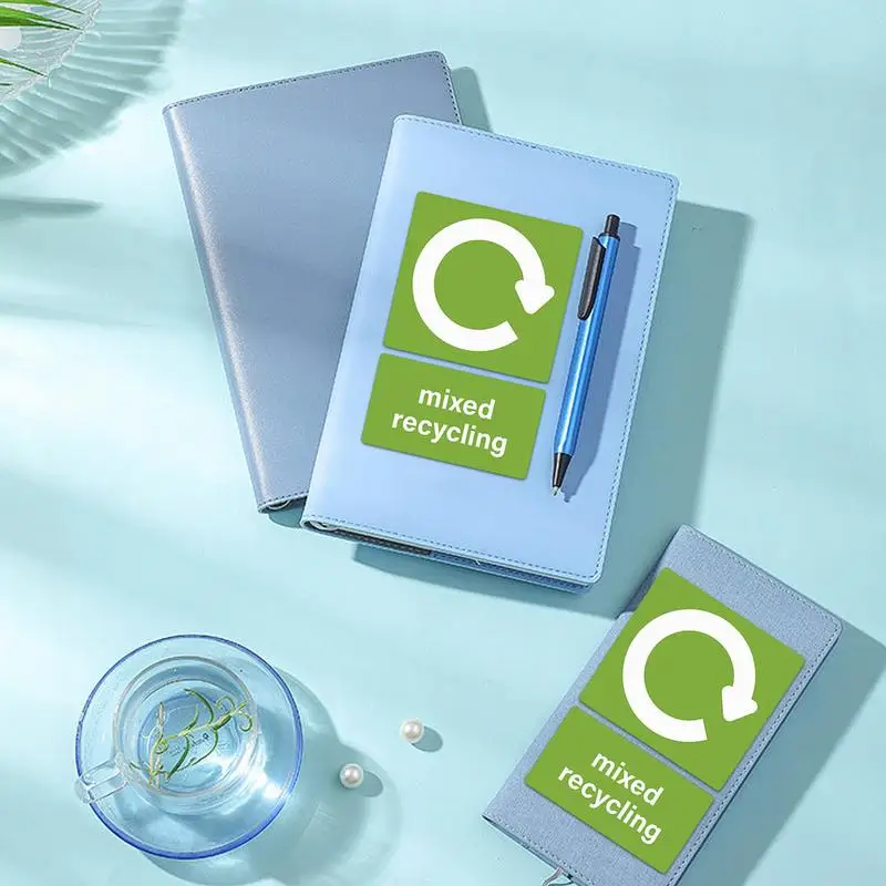 Переработанные мусорные наклейки самоклеящиеся перезаряжаемые знаки для мусора