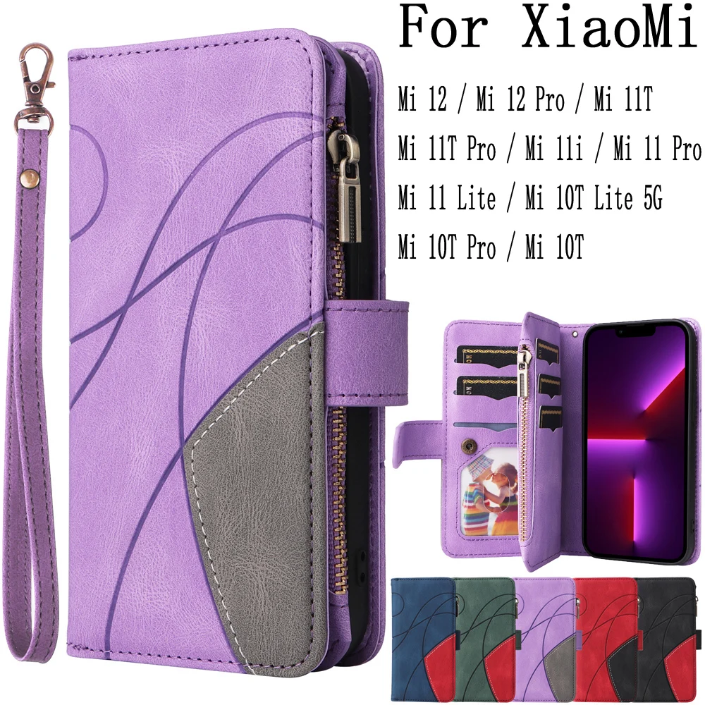 

Sunjolly Mobile Phone Cases Covers for XiaoMi Mi 12 11T 11i 11 10T Pro Lite 5G Case coque Flip Wallet for XiaoMi Mi 12 Case