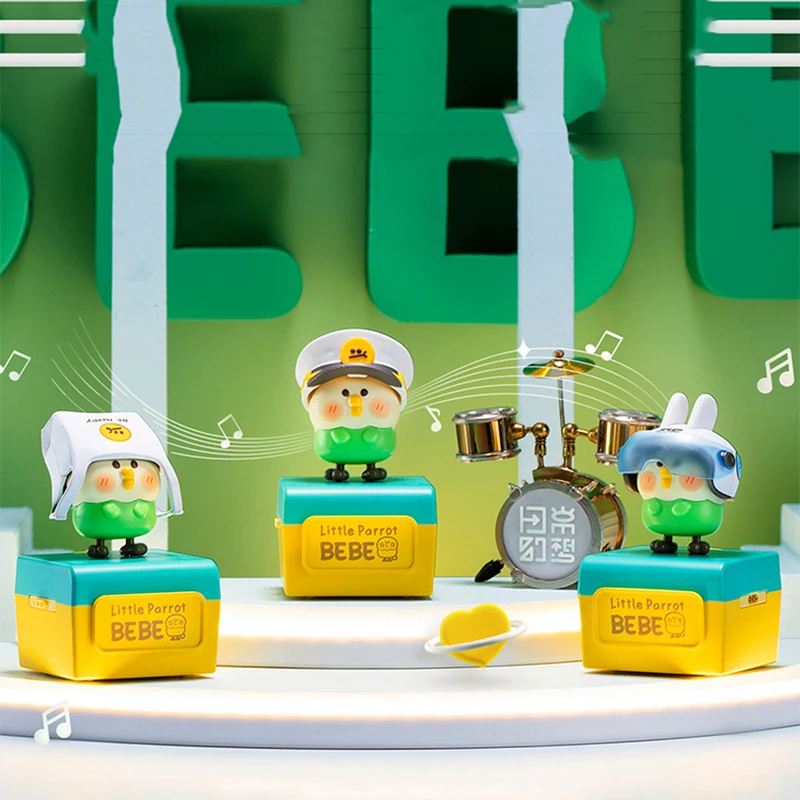 

Little Parrot BEBE Music Box Blind Box Series Figure Dolls Collection Decorated Cute Anime Model Toys For Kids Kawaii Gift