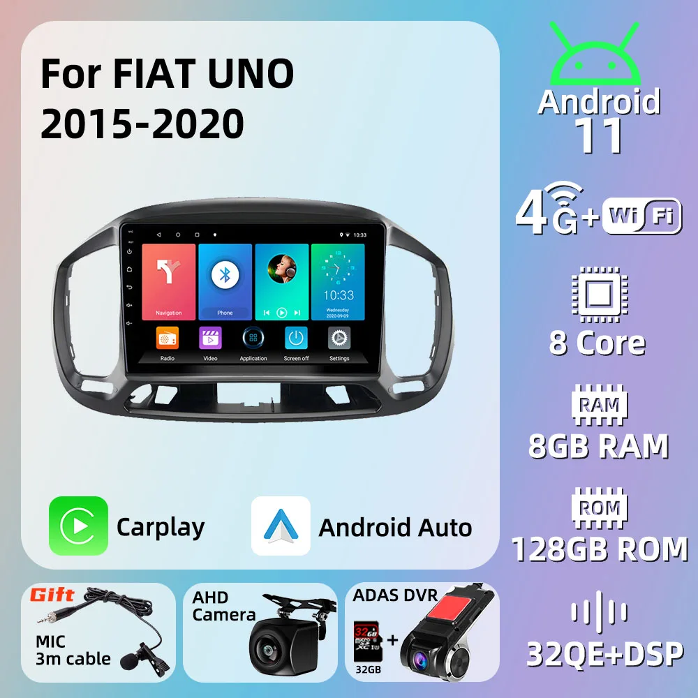

Автомагнитола 2 Din на Android для FIAT UNO 2015-2020, мультимедийный проигрыватель с навигацией, GPS, Wi-Fi, Авторадио, головное устройство, Авторадио, аудио