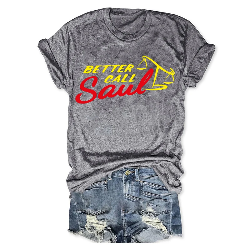 

Rheaclot Better Call Saul Women's Summer Casual Cotton Graphic O-Neck T-shirt
