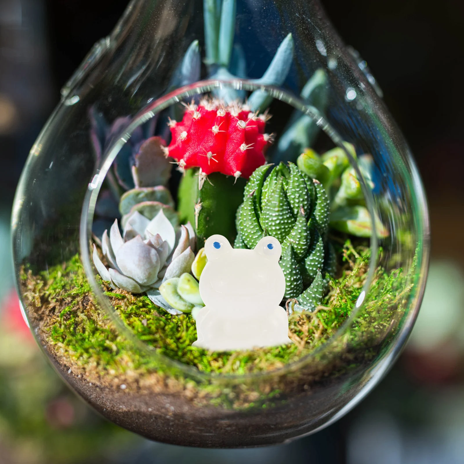 

20 Pcs Little Frog Ornament Miniature Figurines Moss Resin Statue Sculpture Garden Decor Decorate Desktop