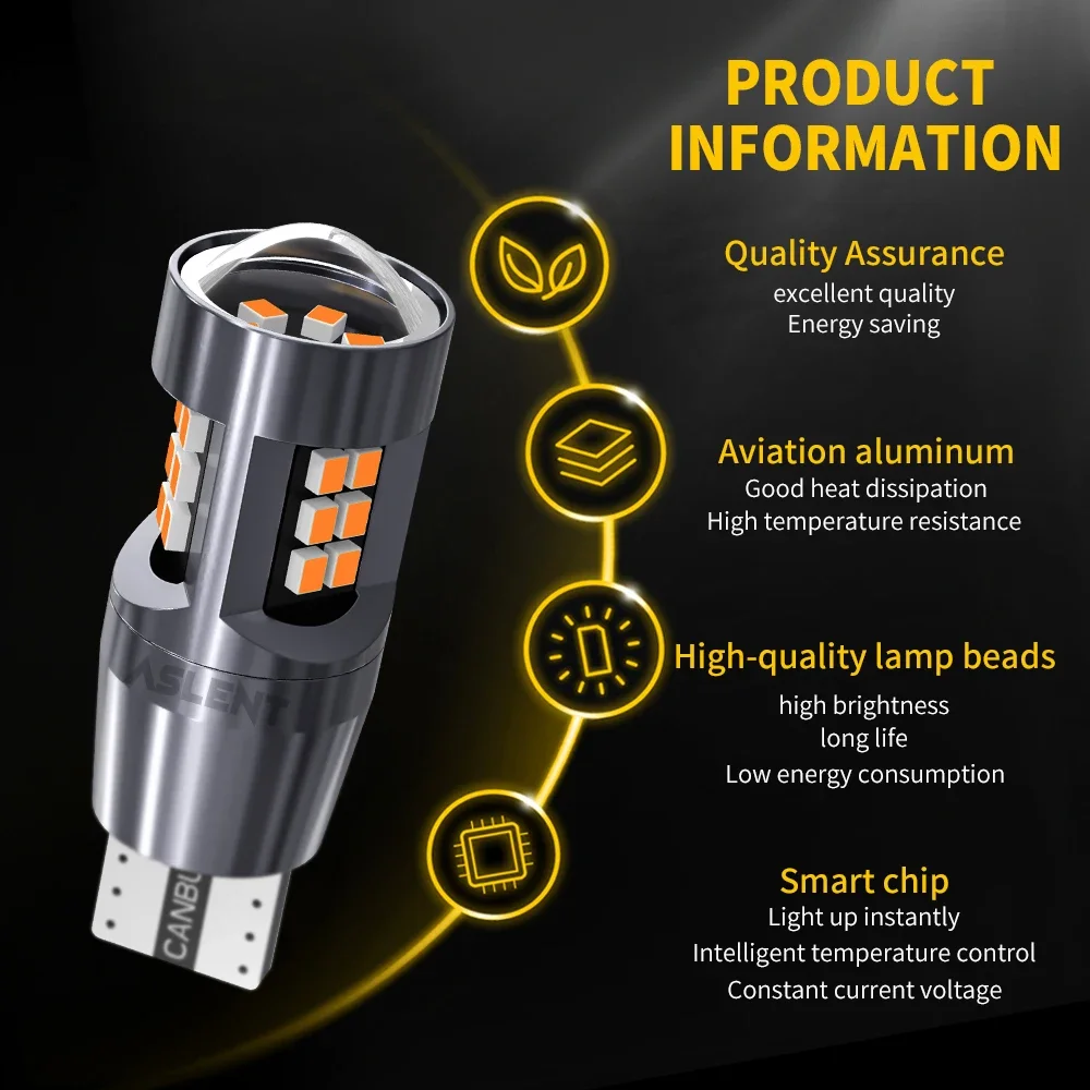 2 шт. Супер яркие светодиодные лампы W16W T15 921 Canbus Автомобильный светильник высокой