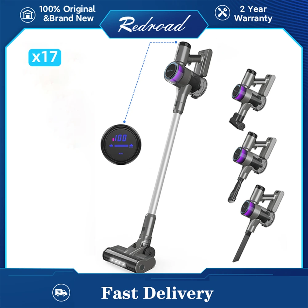 

Redroad X17 Handheld Cordless Vacuum Cleaner Wireless 25kPa Suction 350W 0.6L Dust Cup Removable Battery Induction Dedusting