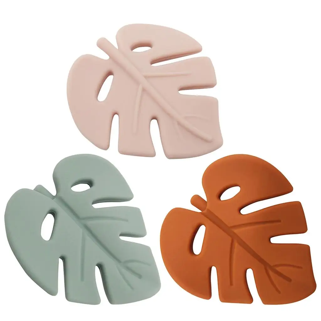 

1 PC Silicone Leaf Shaped Baby Teethers Teething Tool Molar Toys Chewable for Newborn