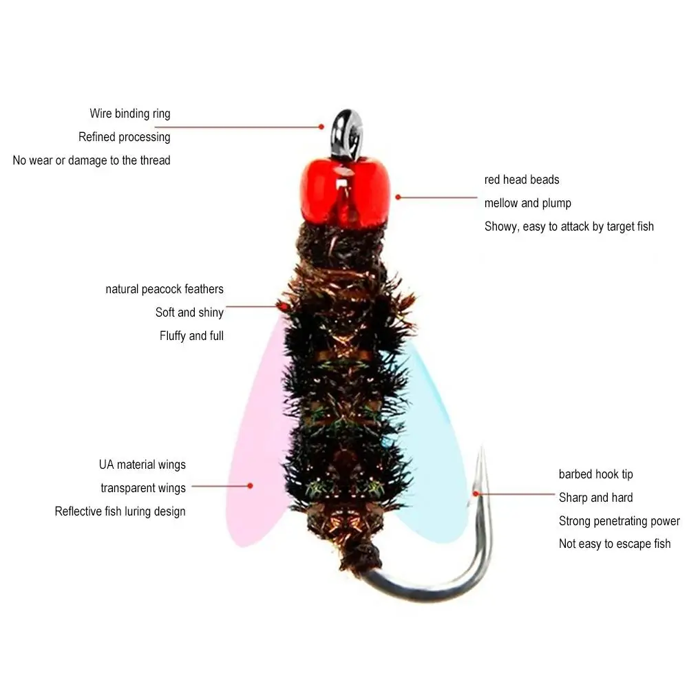 Крючки для ловли нахлыстом искусственная рыбалка блестящий рыболовный крючок