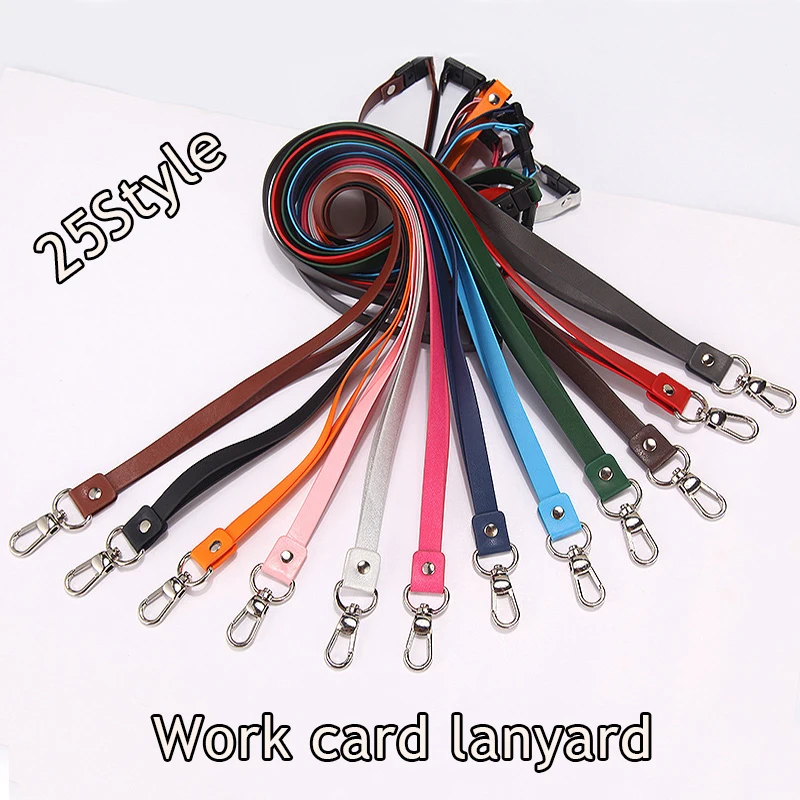 

25 Colors Retractable Lanyard Neck Strap For Badge Holder Credit Card ID Holders Name Card Badge Holders School Office Supplies