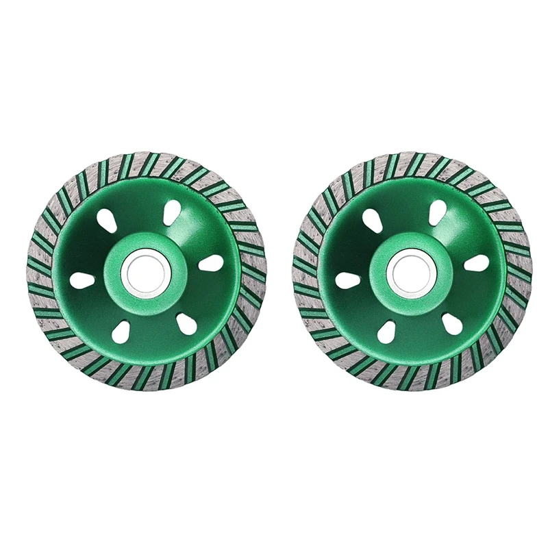 

2Pc 4 Inch Concrete Diamond Wheel Green Diy Grinding Disc For Cutting Marble Granite Ceramic