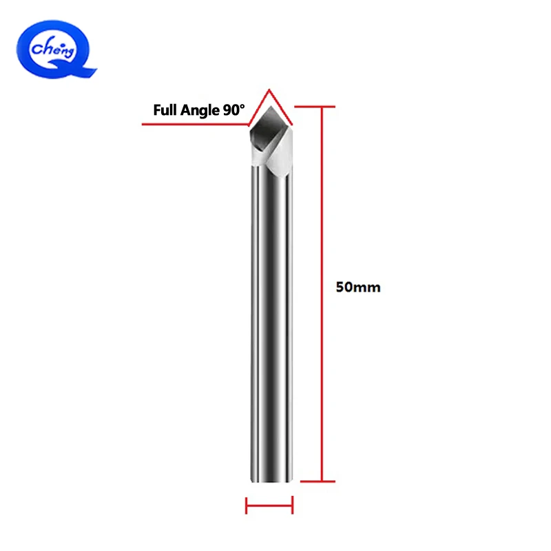 

PCD Алмазная фреза с фаской, 90-градусный обрабатывающий инструмент, новый материал, карбид с ЧПУ, зенковка, гравировальные биты, фреза
