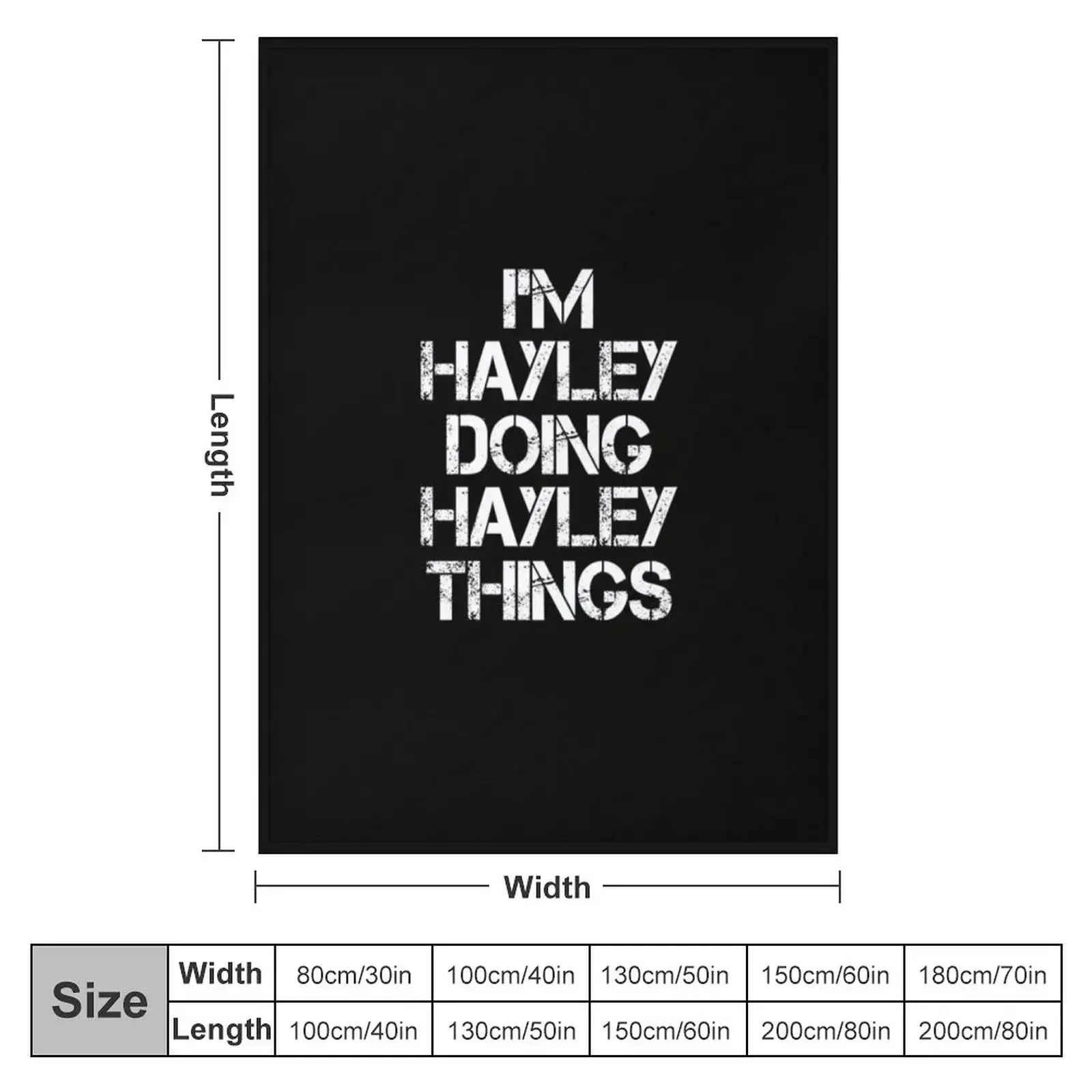 Футболка с именем Hayley - I'm Doing Things Name Gift Item Плед Детские одеяла для детских одеял