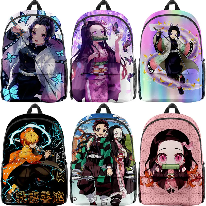 

Demon Slayer Nezuko Backpacks for Children Kimetsu no Yaiba Anime School Bag for Teenager Daily Back Pack Women Rucksack Mochila
