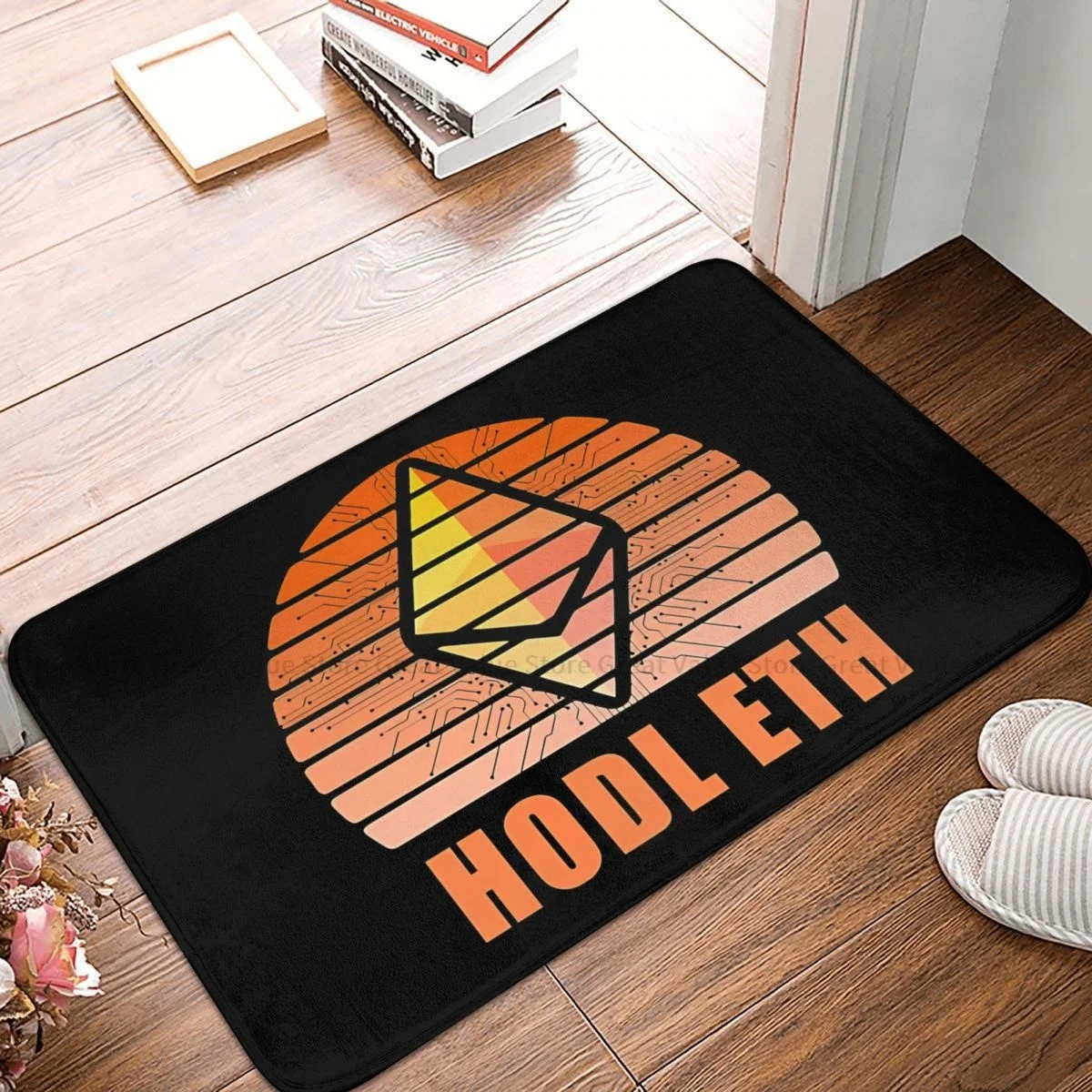 

Противоскользящий ковер для ванной комнаты для эфириума Hodl ETH, коврик для спальни, напольный декоративный ковер для входной двери