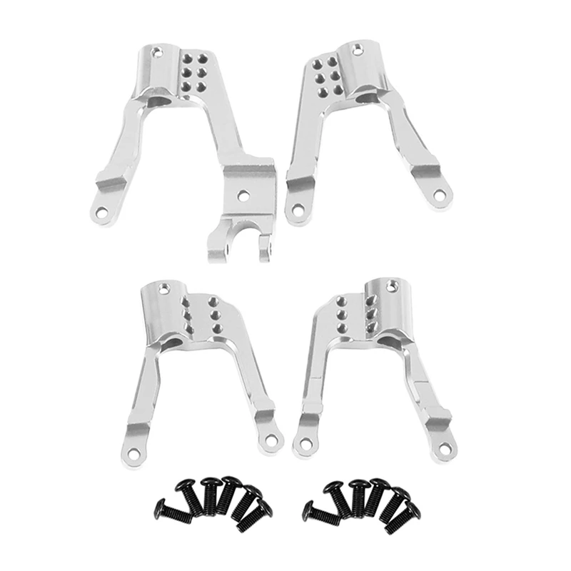 

Металлический амортизатор для автомобиля на радиоуправлении, 4 шт., бампер, Кольцевое крепление для 1/10 RC Crawler SCX10 II 90046 90047, обновленные детали