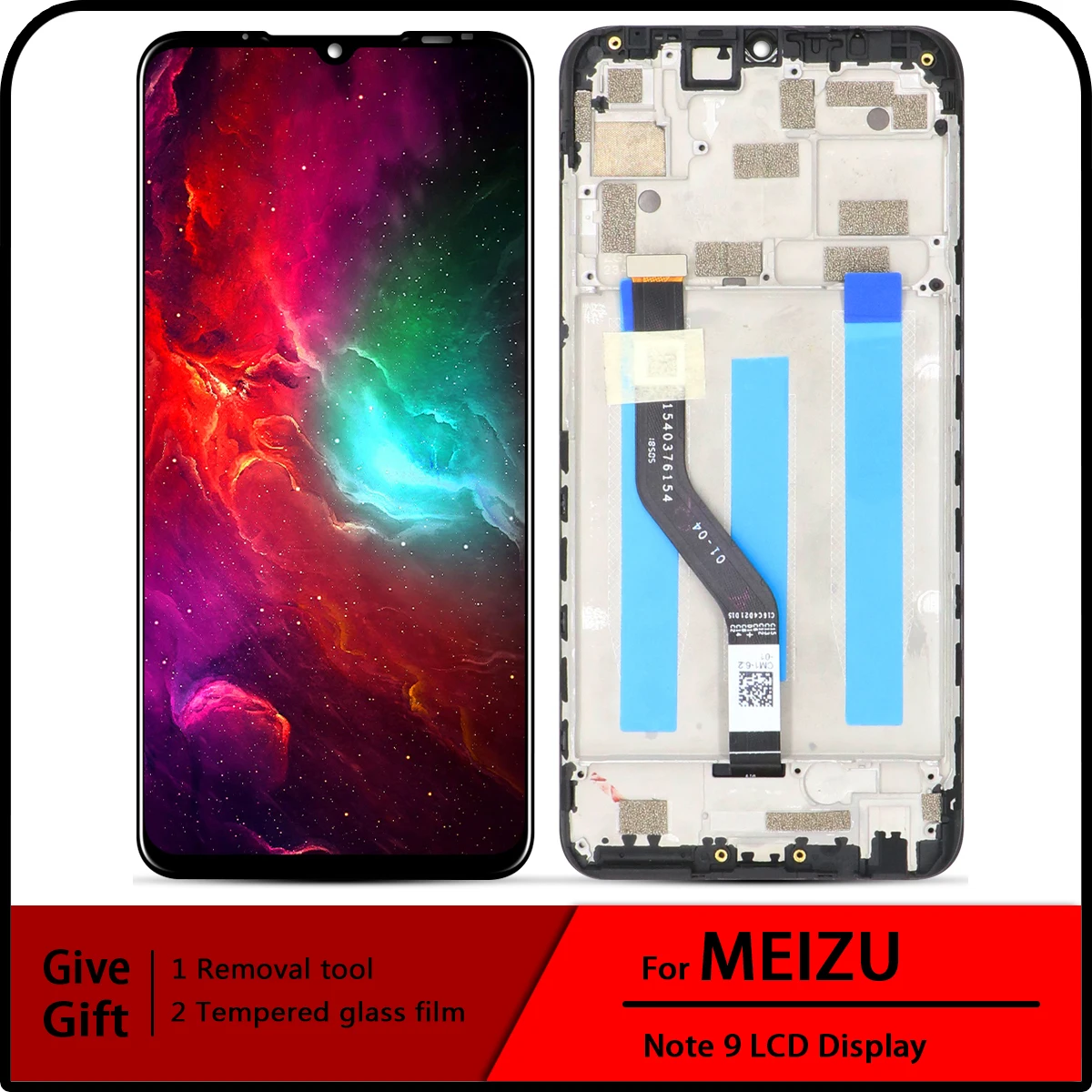 Купи ЖК-дисплей для Meizu Note 9, сенсорный дигитайзер в сборе для 6, 2 дюйма Meizu Note 9 M923H M923Q M923C с заменой рамки за 1,680 рублей в магазине AliExpress