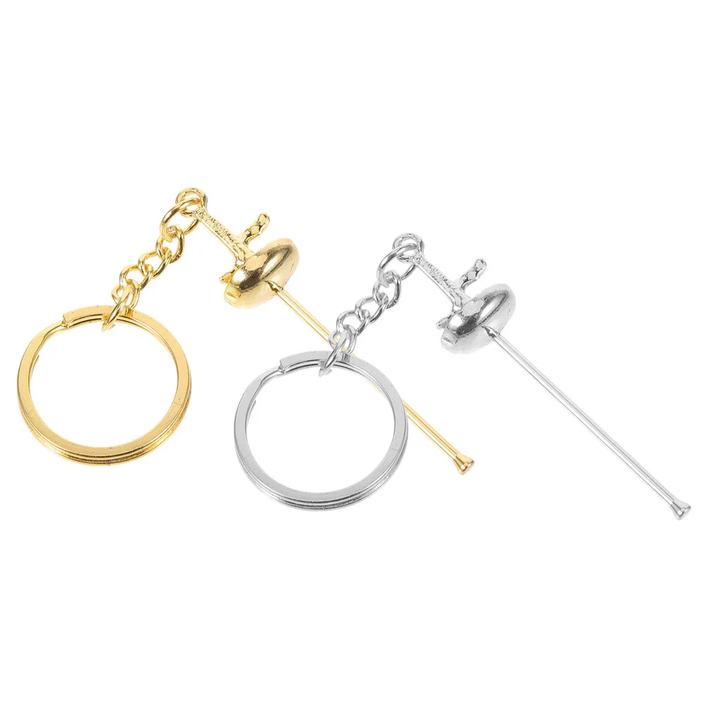 

Декоративный брелок для ключей, износостойкий металлический износостойкий кулон для любителей ограждения, 2 шт.