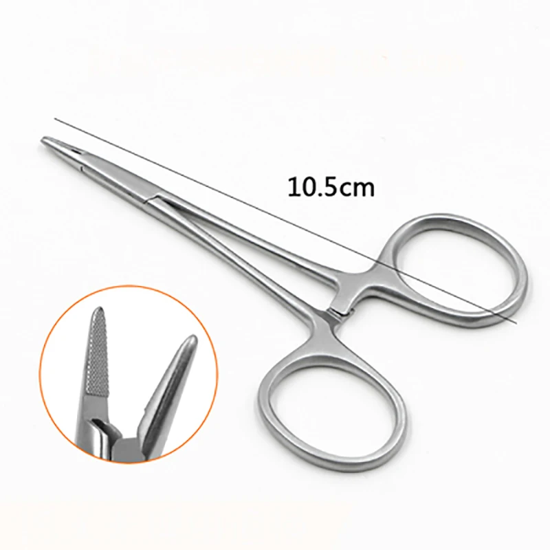 10.5cm Medical Stainless Steel Needle Holding Forceps 10.5cm Needle Holding Tool For Double Eyelid Surgery