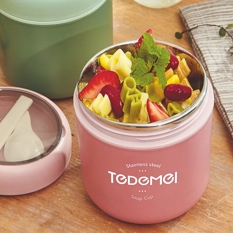 Двойная Изолированная чашка для супа завтрака и молока портативная мини-чашка