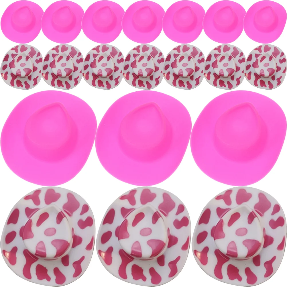 

20 Pcs Pretend Toys Miniature Cowboy Hat Small Cowgirls Hat Mini Cowboy Hat Decorations Wedding Favors Decoration Tiny Hats