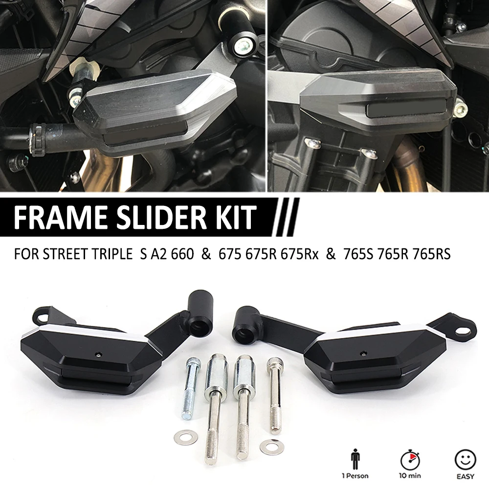 FOR Street Triple 765 R S RS 765S 765R 765RS RS765 675Rx 675R Motorcycle Engine Guard Crash Frame Slider Kit Falling Protector