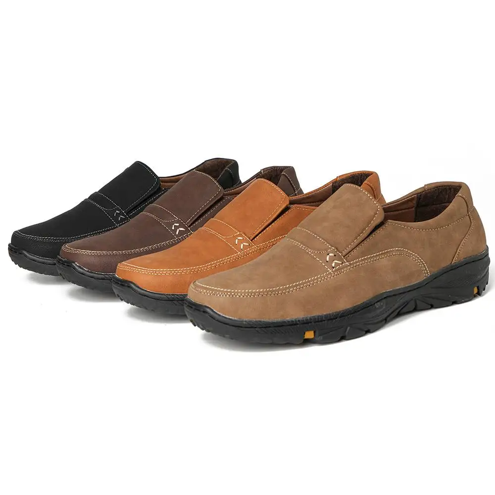 

Menico Spring New Anti-slip Flats Shoes Leather Loafers Luxury Business Office Wedding Shoes Breathable Loafers Large Size 39-46