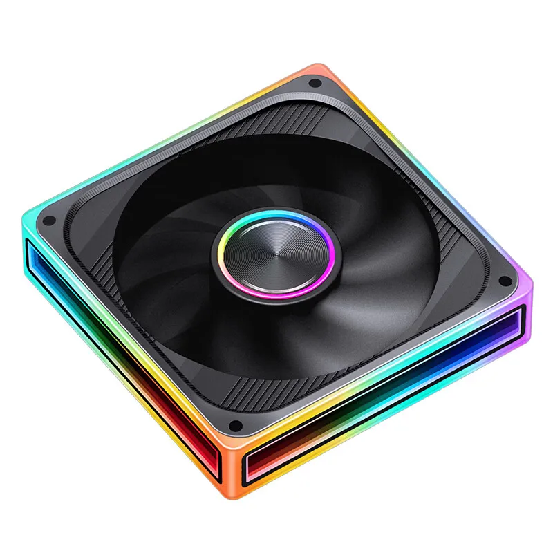 Фото Вентилятор для корпуса JONSBO ZE-120/240/360 120 мм ARGB, Infinity Mirror RGB, PWM-вентилятор, синхронизация с материнской платой, алюминиевый центральный элемент с CD-узором №5