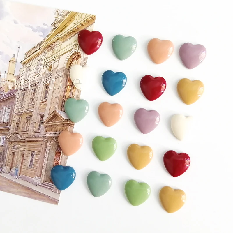 

10PCS Fridge Magnet Set Cute Love Heart Magnetic Stickers 18mm Colorful Cartoon Refrigerator Magnets For Home Decor