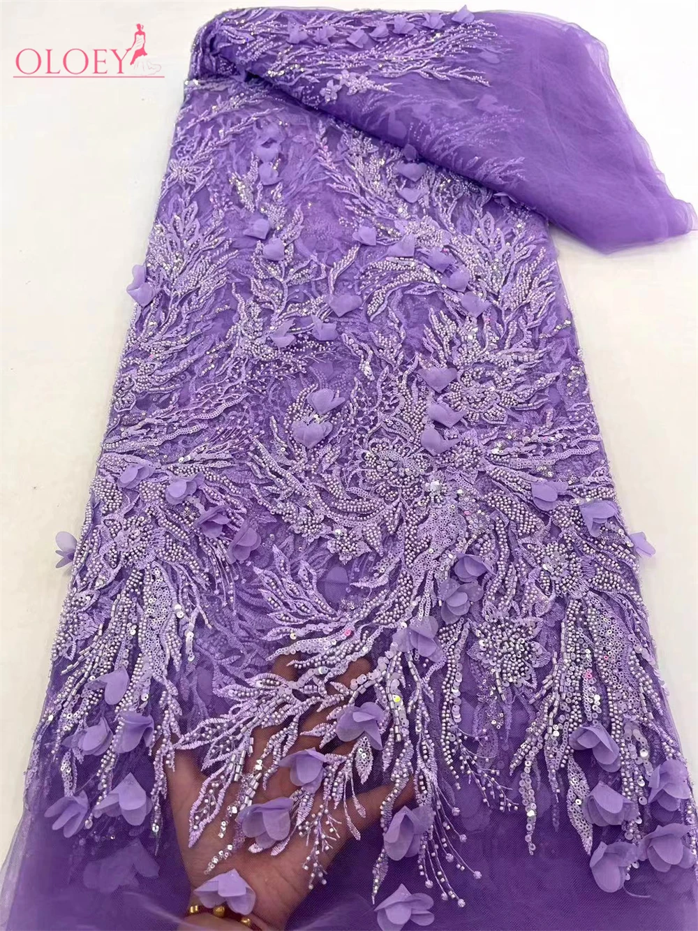 Новейшая Высококачественная Элегантная вышивка 3D Цветочная кружевная ткань