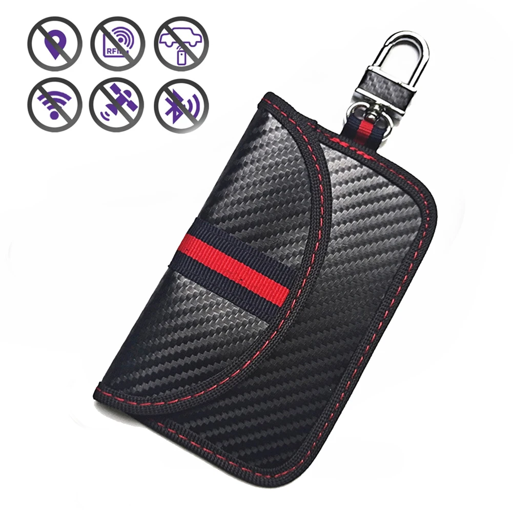 

1pcs Car Key Faraday Bag Signal Blocking Shield Case Protector Pouch Signal Blocker Case RF Signal Safe Lock Bag For Car Keys
