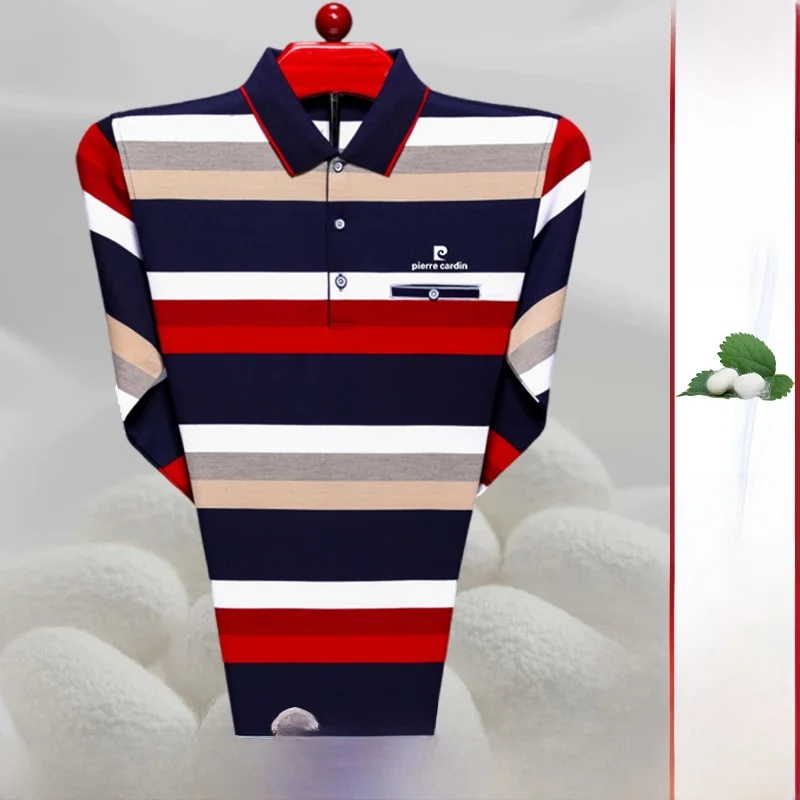 Pierre Cardin весенне-осенняя мужская высококачественная шелковая рубашка с длинными