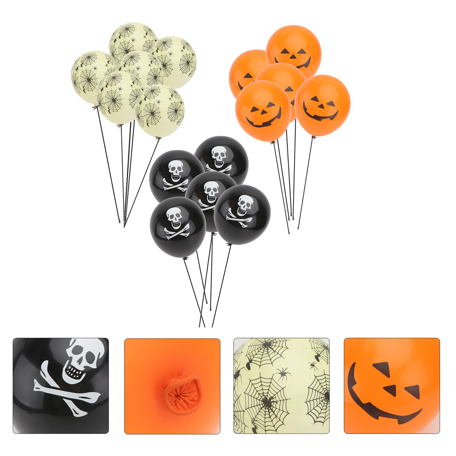 

Balloons Party Balloonlatex Printedpumpkin Spider Web Decoration Bachelorette Decorations