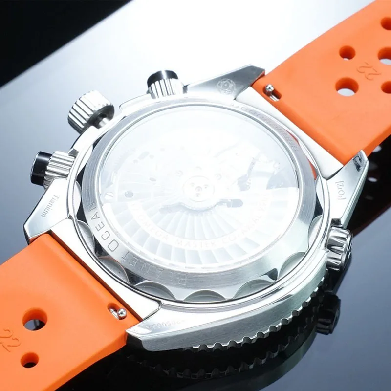 Фото Высококачественный цельный коннектор-заглушка для Omega Ocean Universe 300/600 Seamaster 300, металлический адаптер 20 мм, 21 мм, 22 мм №4